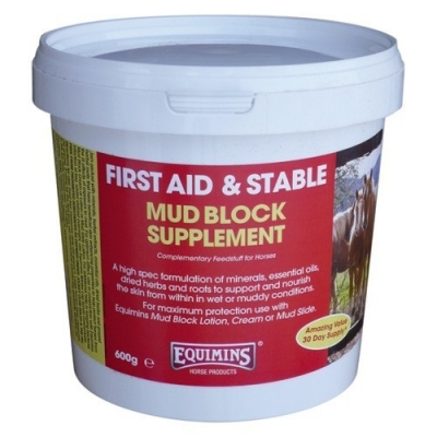 Equimins Mud Block Supplement Premiks zapobiegający grudzie i wspomagający leczenie grudy u koni-600g